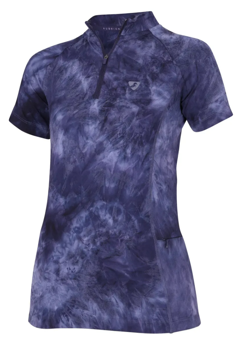 10011 Aubrion Revive Sleeveless Base Layer - Navy Tye Dye