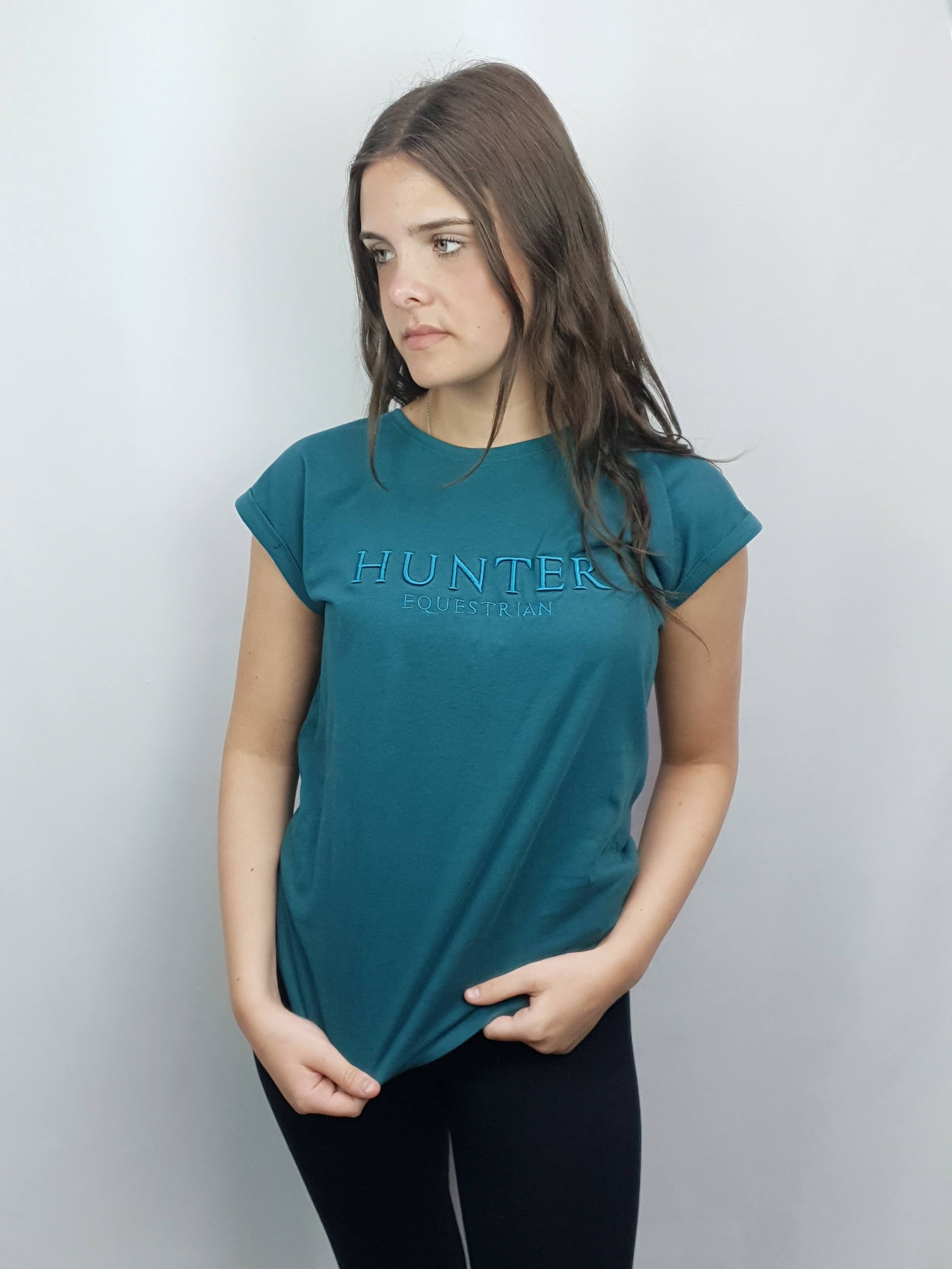 Teal Signature Hunter Equestrian T Shirt