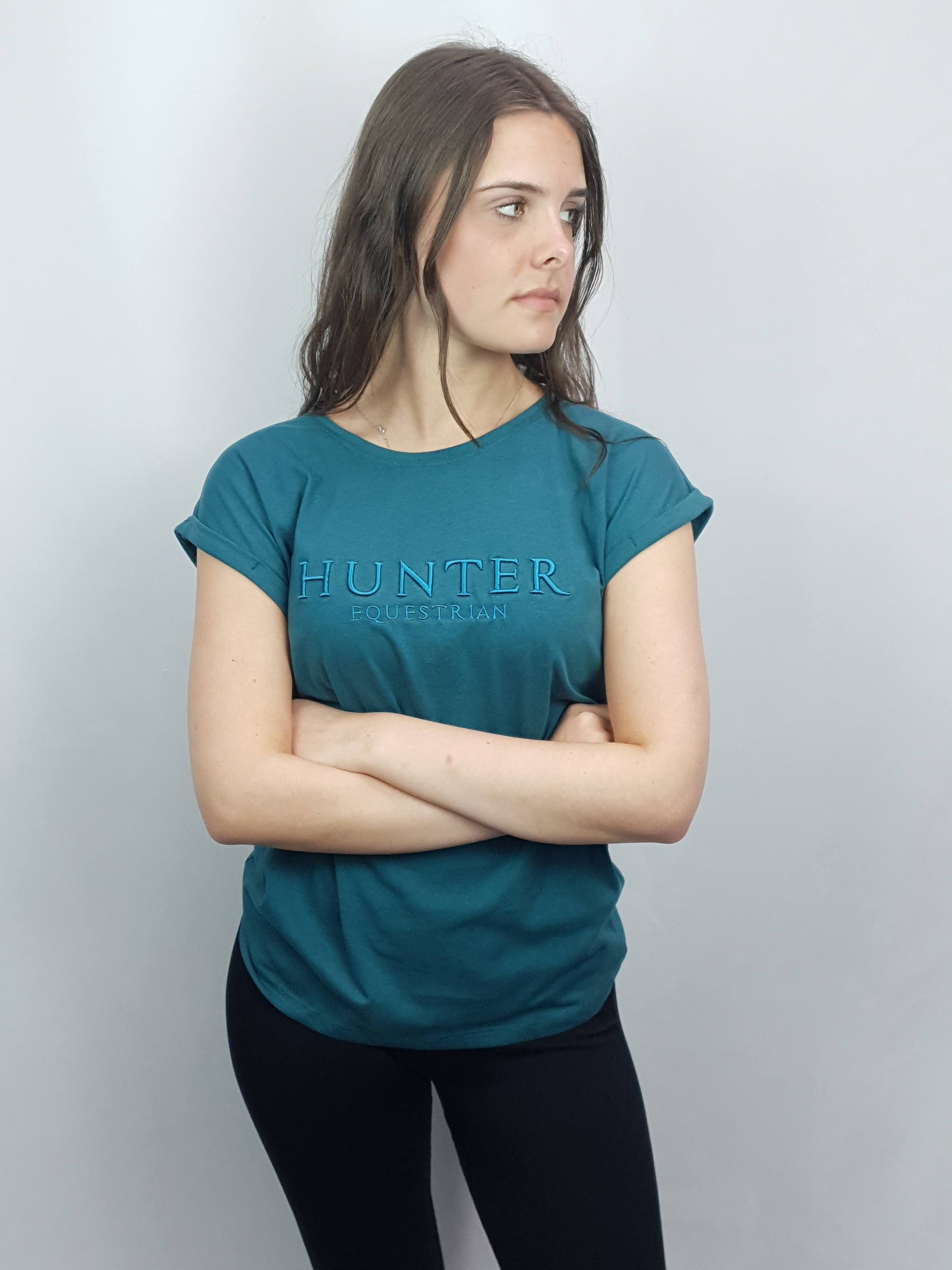 Teal Signature Hunter Equestrian T Shirt