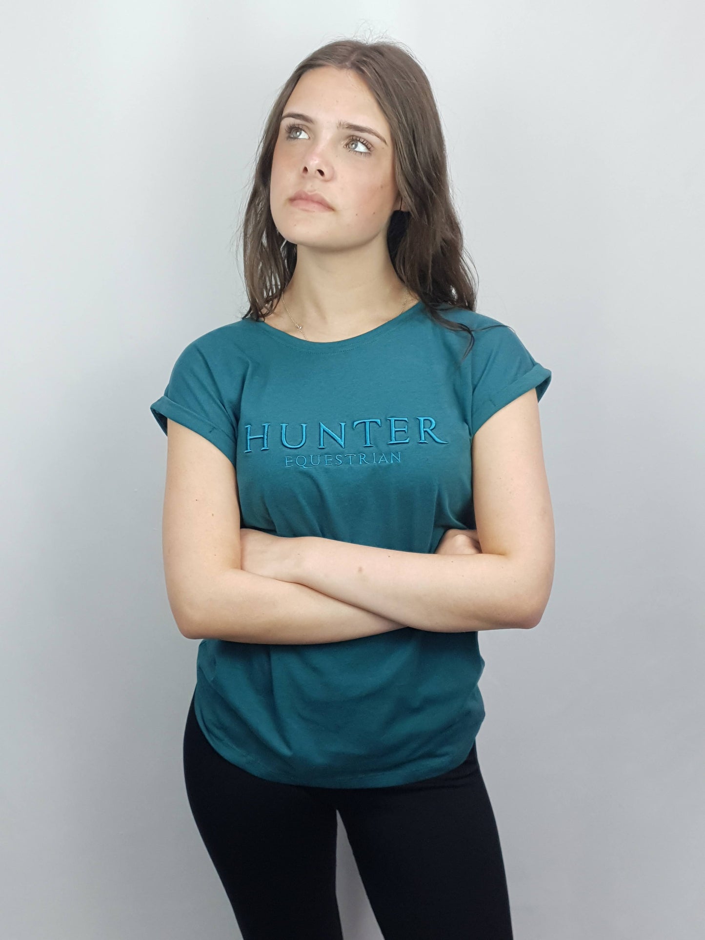 Teal Signature Hunter Equestrian T Shirt