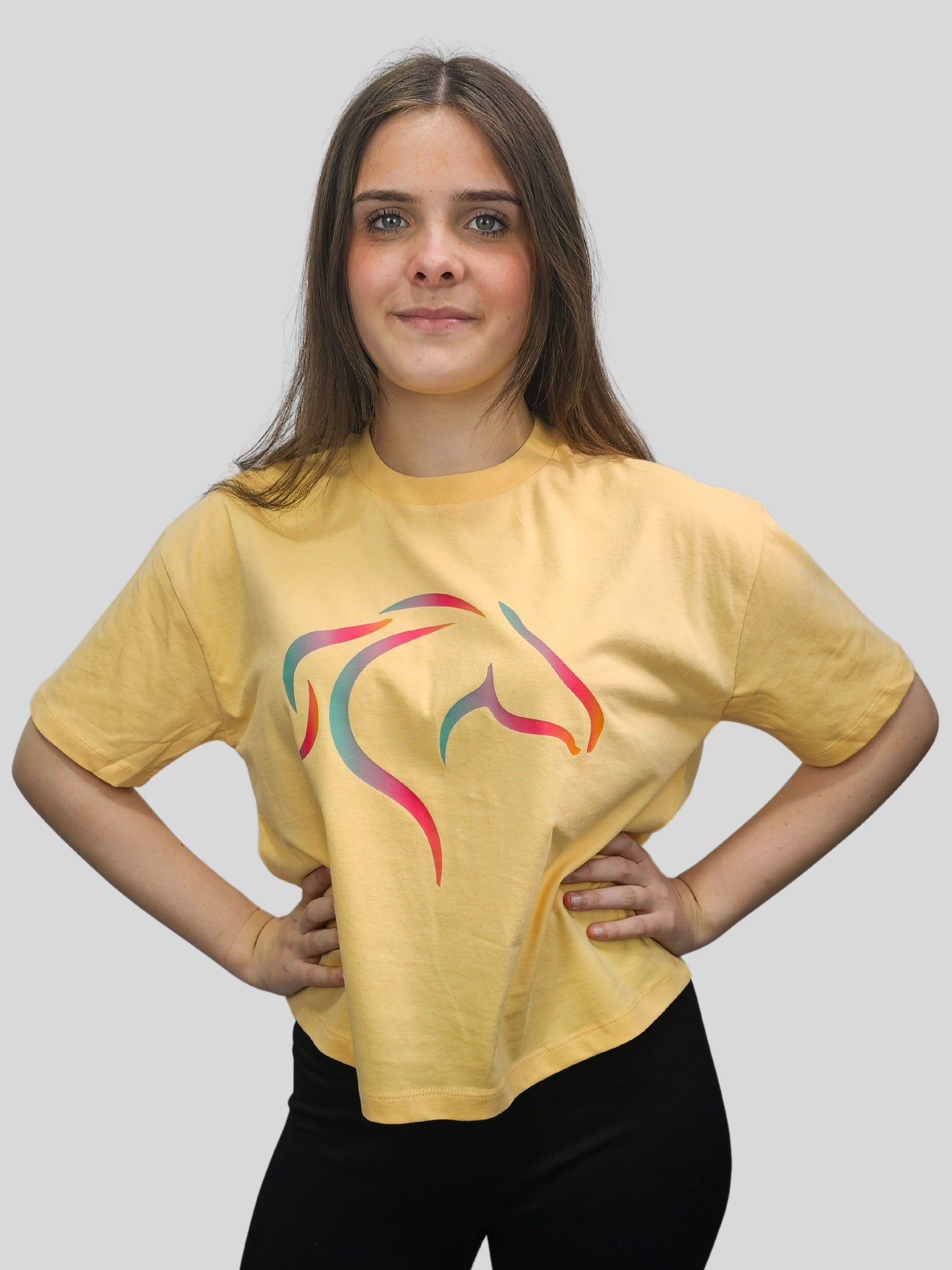 Tangerine Cropped Printed T Shirt