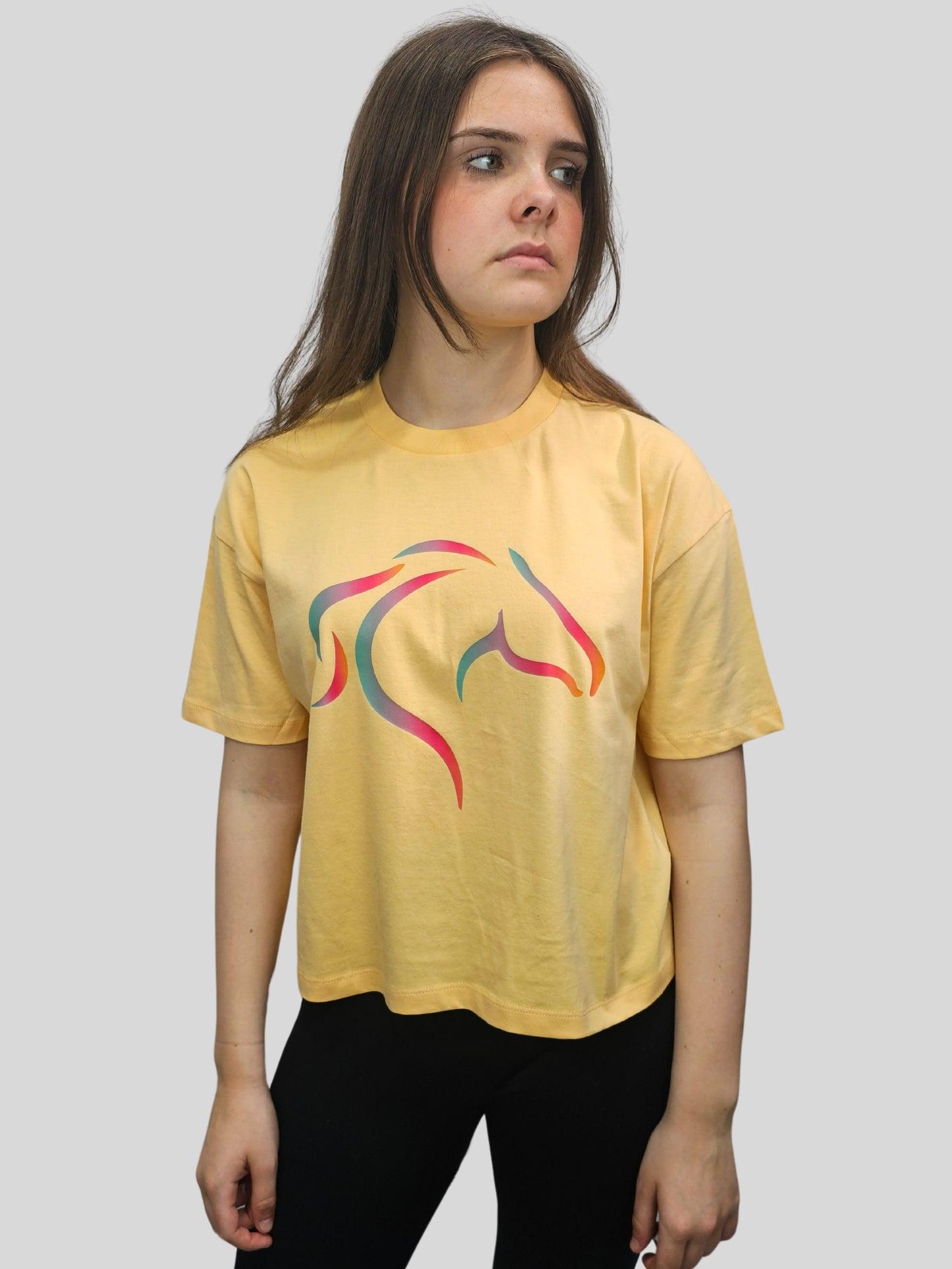Tangerine Cropped Printed T Shirt