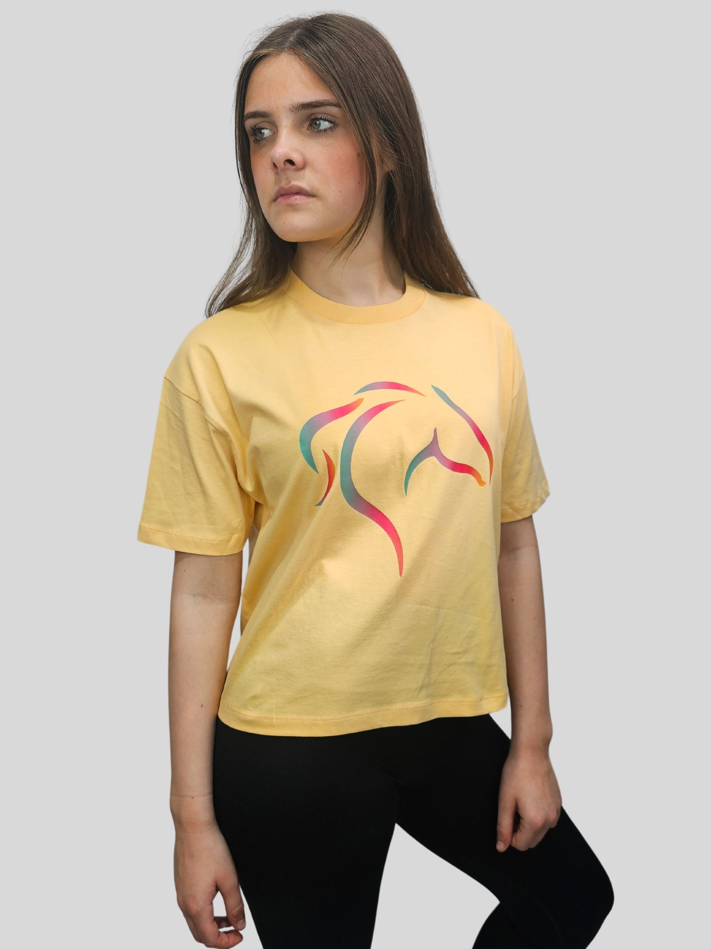 Tangerine Cropped Printed T Shirt