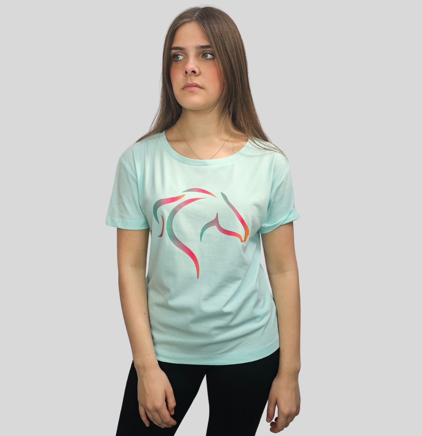 Mint Green Short Sleeve Printed T Shirt
