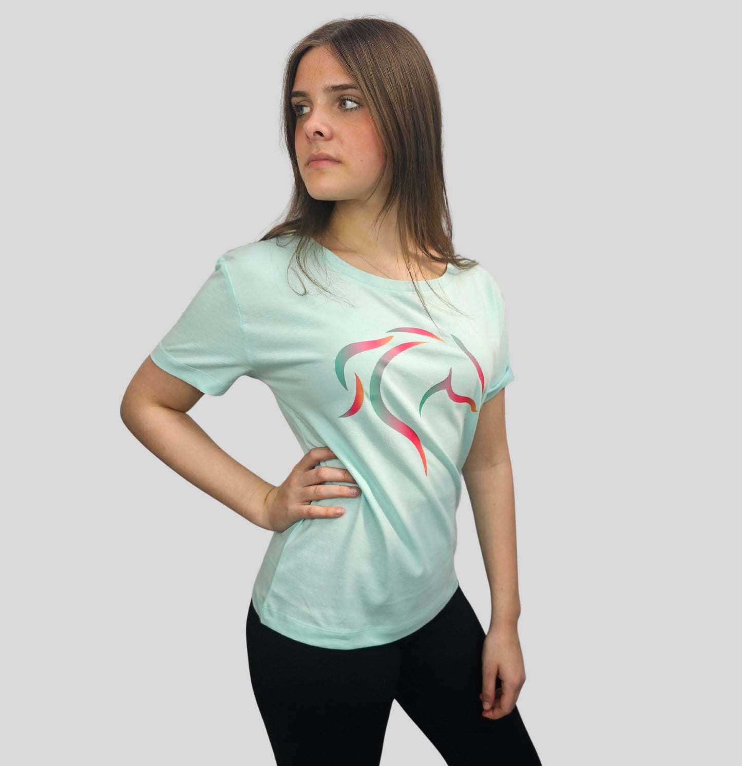 Mint Green Short Sleeve Printed T Shirt