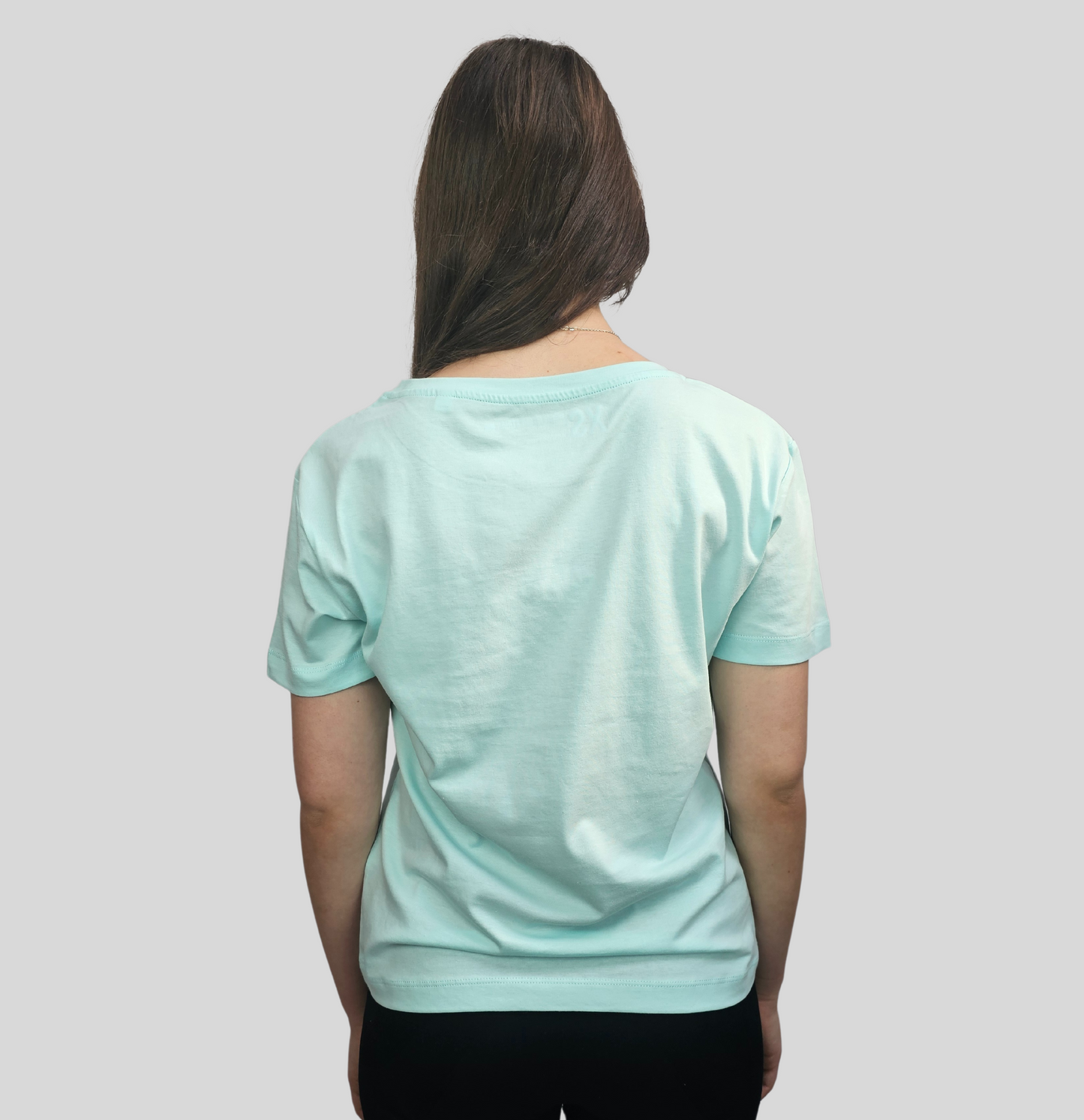 Mint Green Short Sleeve Printed T Shirt