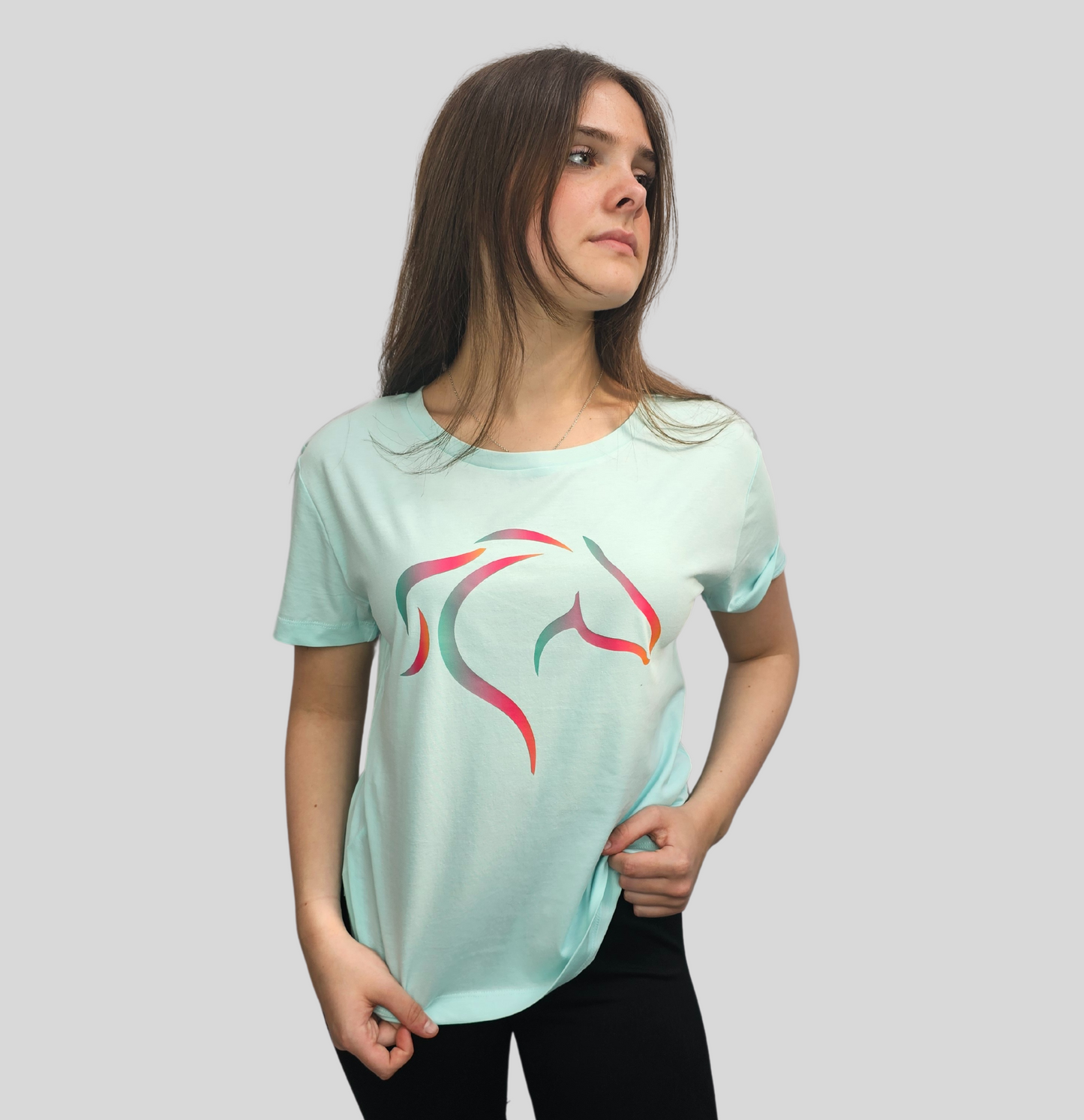 Mint Green Short Sleeve Printed T Shirt