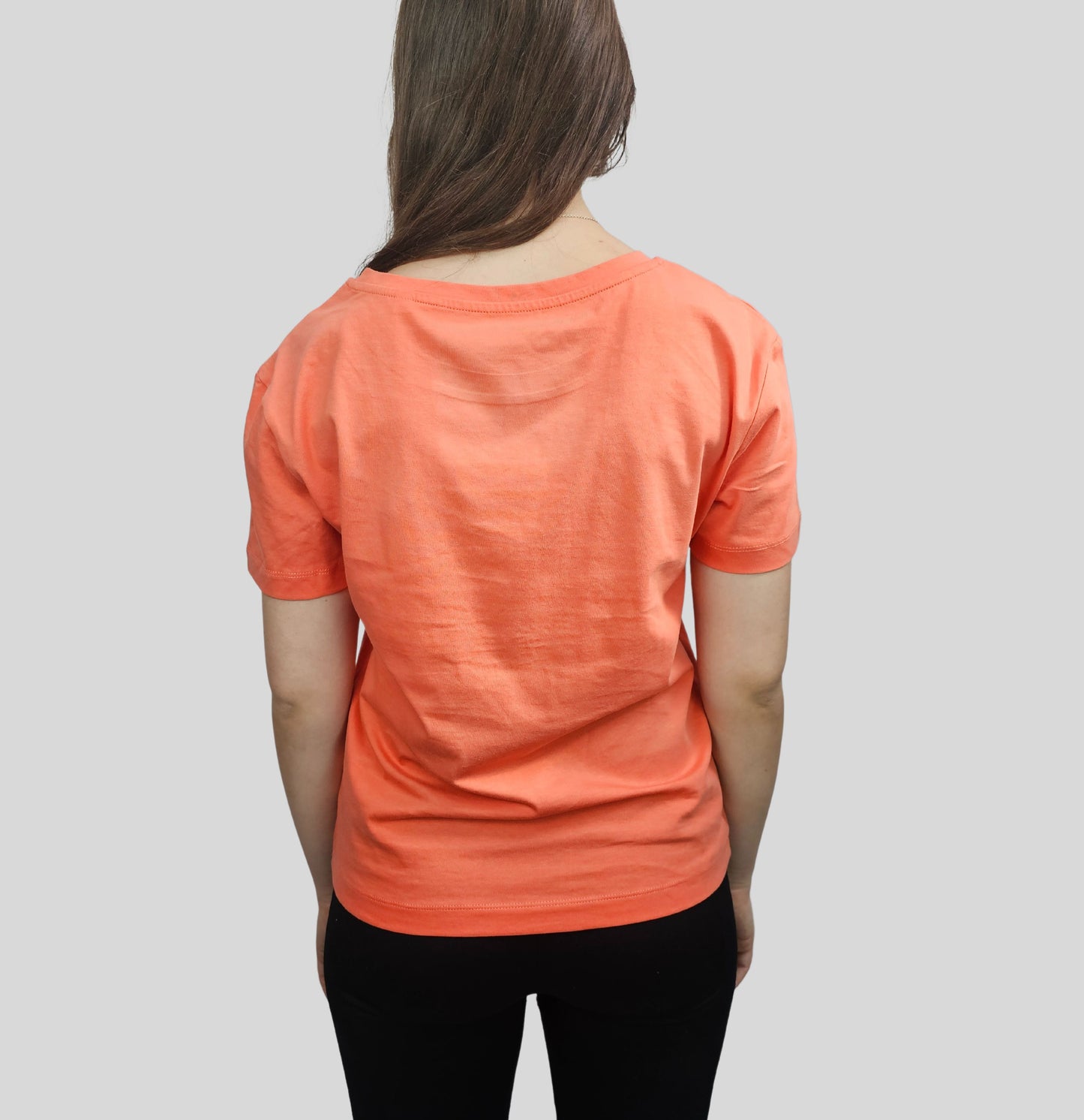 Fiesta Orange Short Sleeve Printed T Shirt