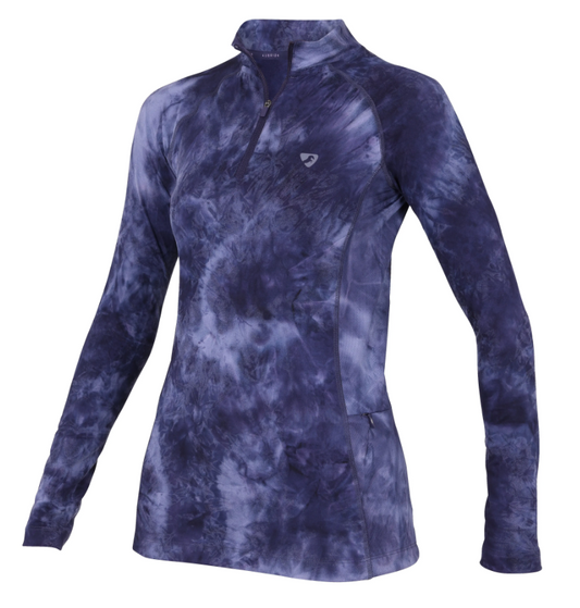 10012 Aubrion Revive Long Sleeve Base Layer - Navy Tie Dye