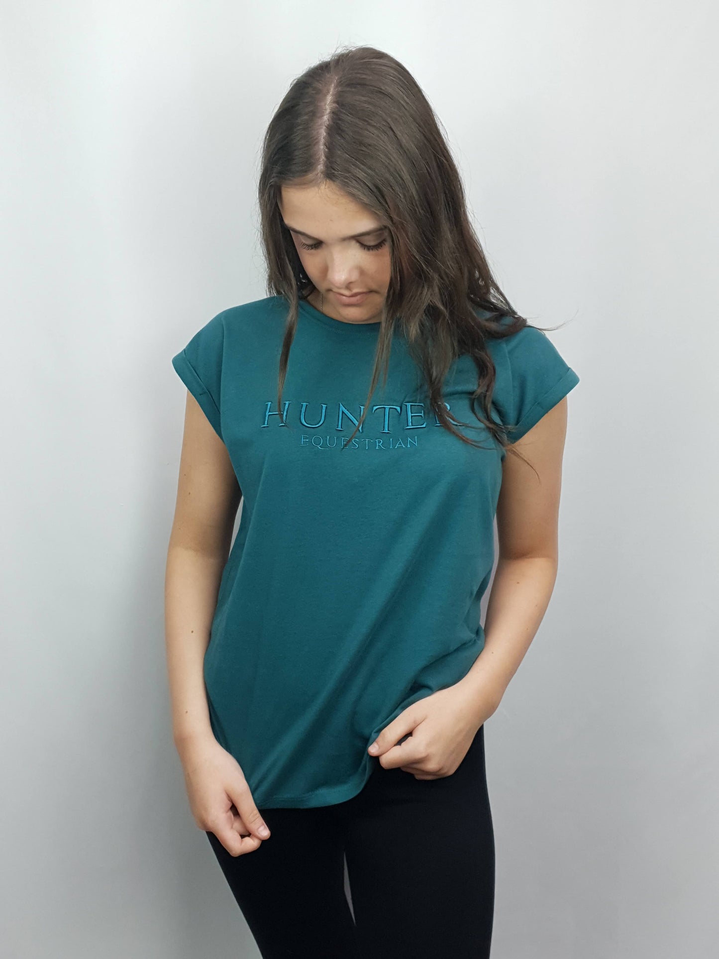 Teal Signature Hunter Equestrian T Shirt