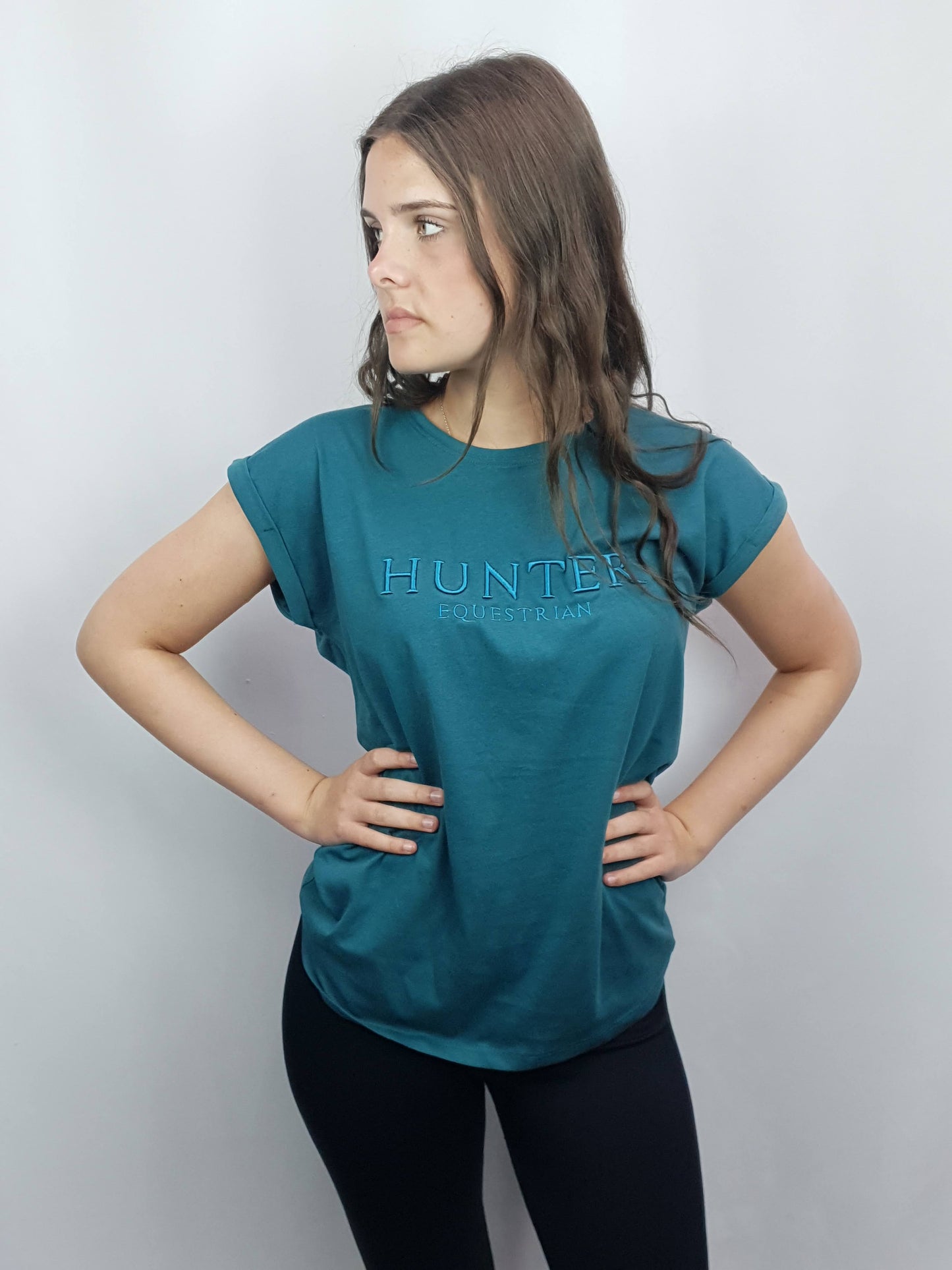 Teal Signature Hunter Equestrian T Shirt