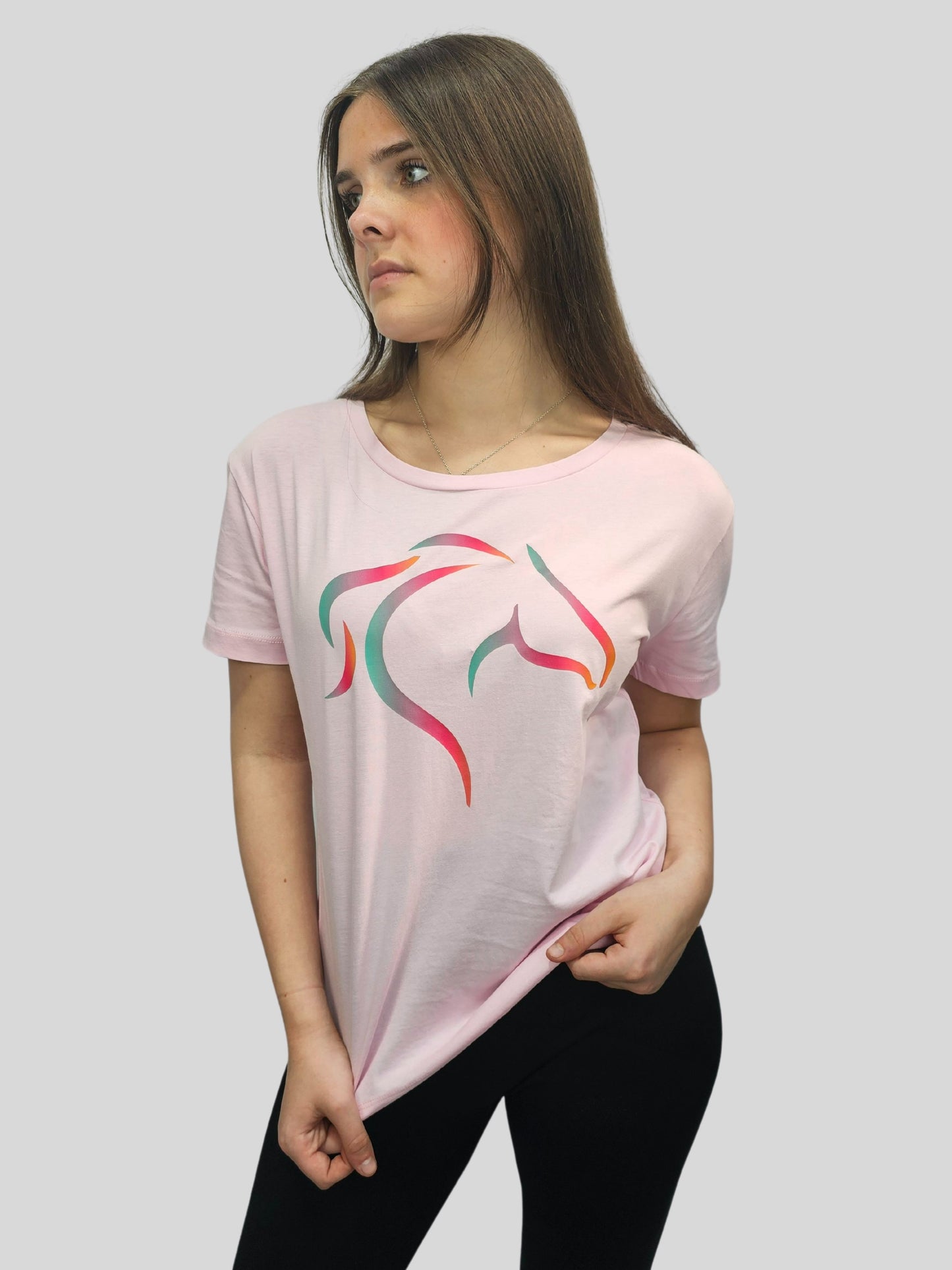 Cotton Pink Short Sleeve Printed T Shirt